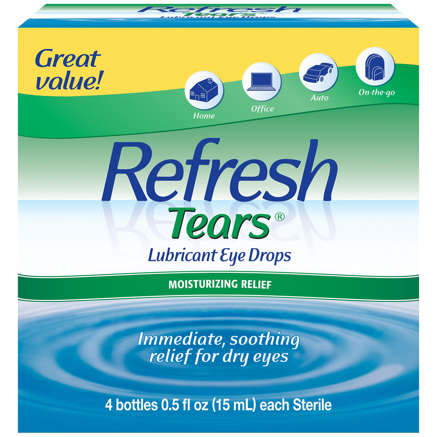 Refresh Tears Lubricant Eye Drops Multi-Pack, 4 ct.